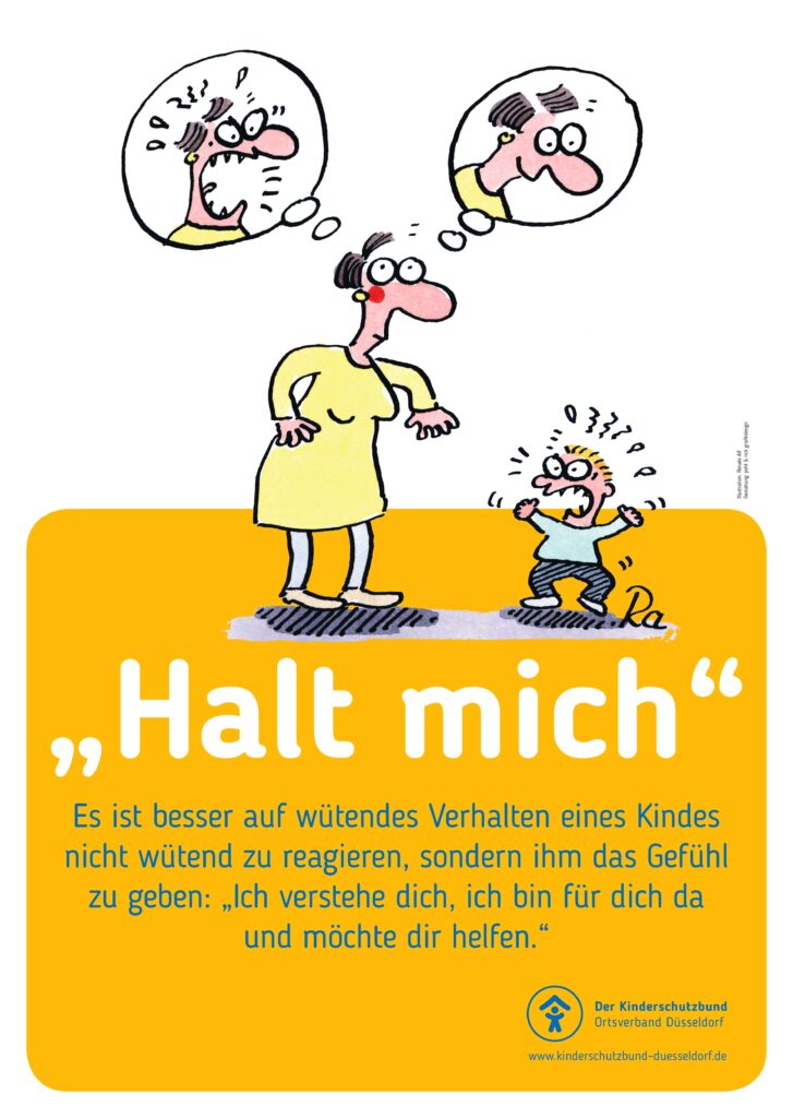 Kinderschutzbund Düsseldorf startet neue Plakat-Kampagne: „Halt mich“